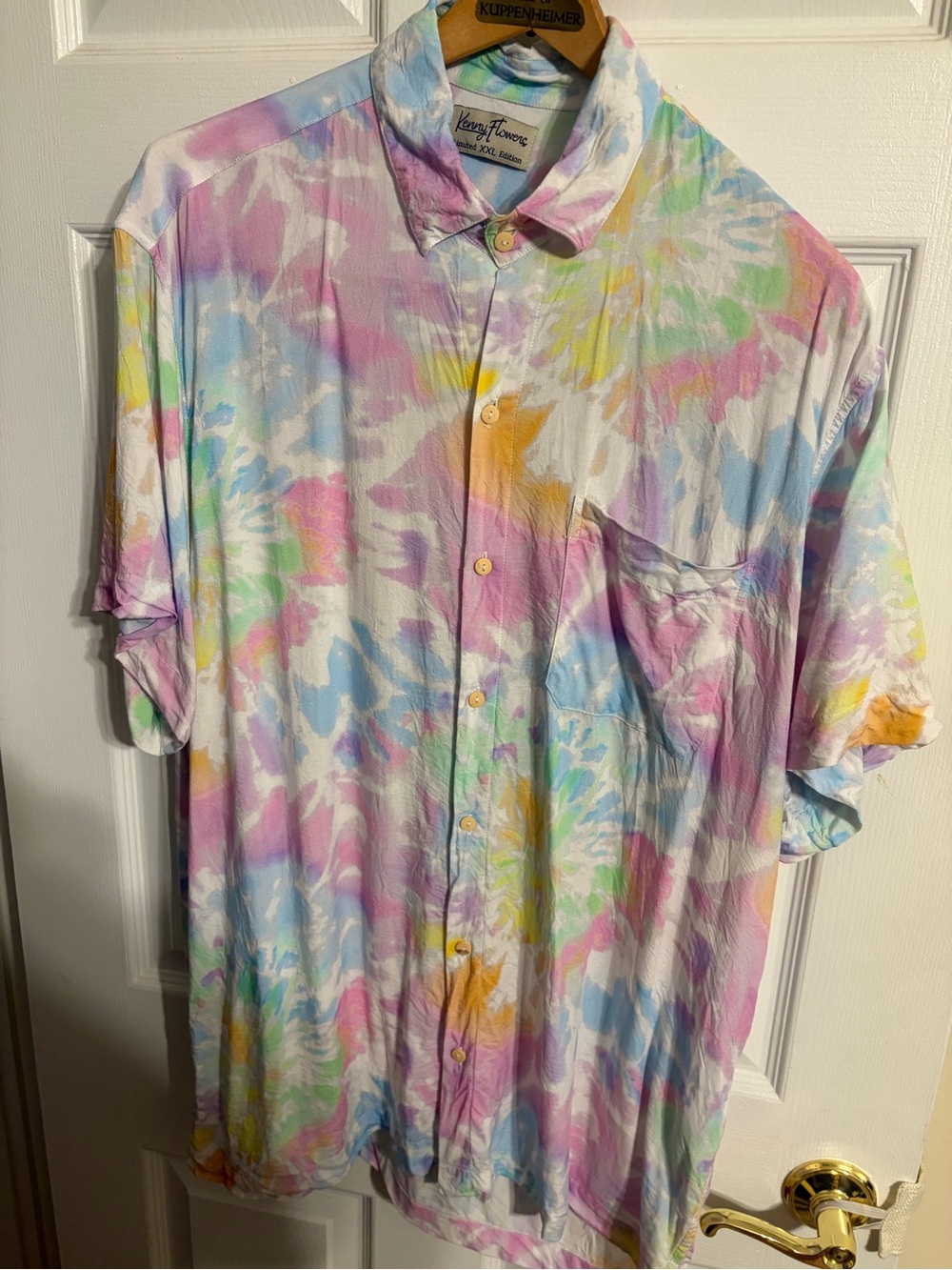 Kenny Flowers Pastel Tie-Dye Short Sleeve Shirt - Multicolor